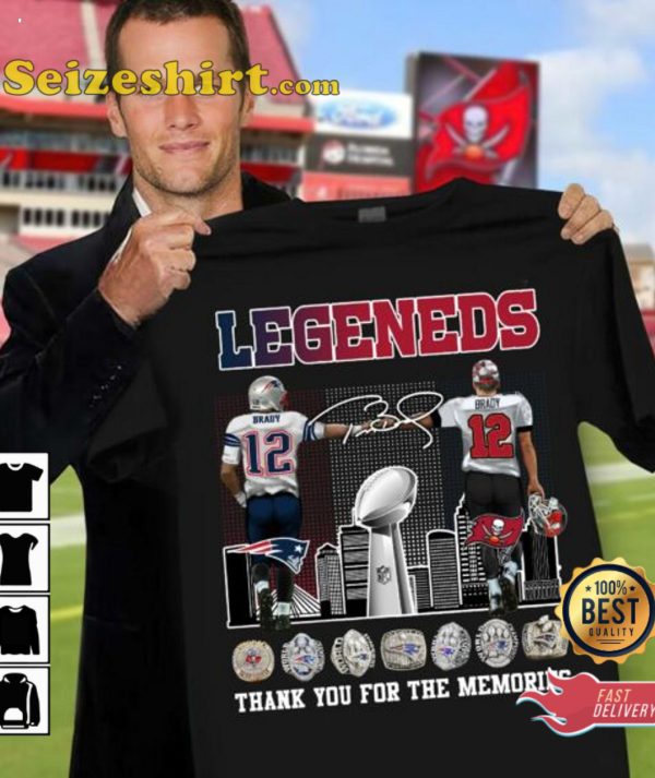 Legends Tom Brady Thank You For The Memories T-Shirt