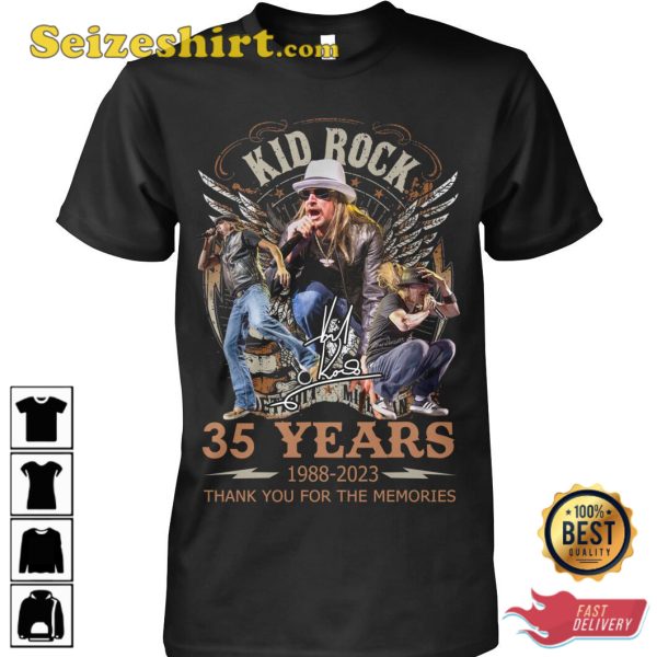 Kid Rock 35 Years 1988 2023 T-Shirt