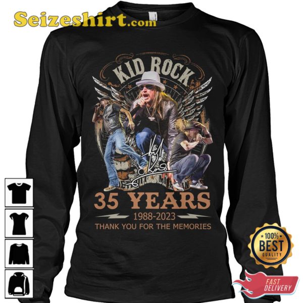 Kid Rock 35 Years 1988 2023 T-Shirt