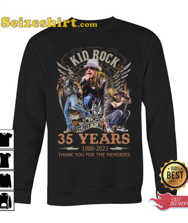 Kid Rock 35 Years 1988 2023 T-Shirt