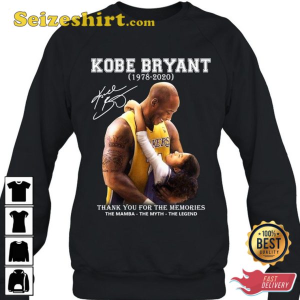 Kobe Bryant 1978 2020 Thank You For The Memories T-Shirt