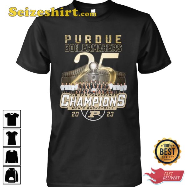 Purdue Boilermakers Big Ten Conference Champions Mens Basketball 2023 T-Shirt