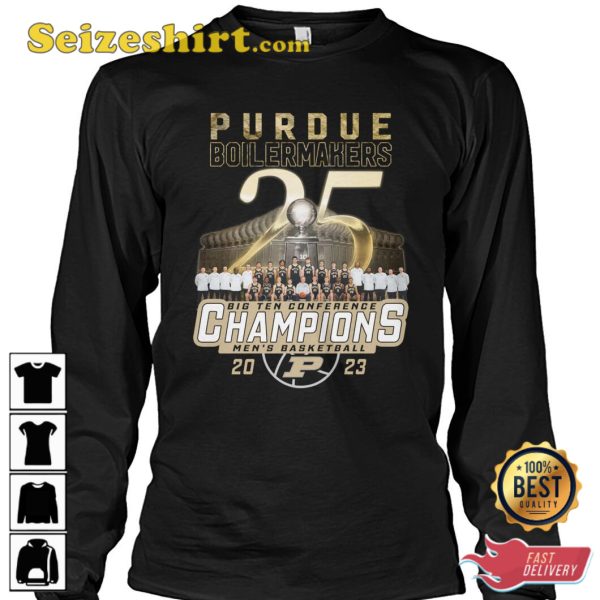 Purdue Boilermakers Big Ten Conference Champions Mens Basketball 2023 T-Shirt