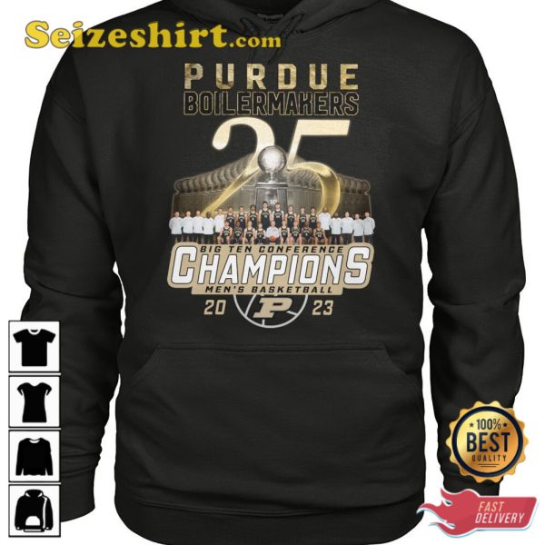 Purdue Boilermakers Big Ten Conference Champions Mens Basketball 2023 T-Shirt