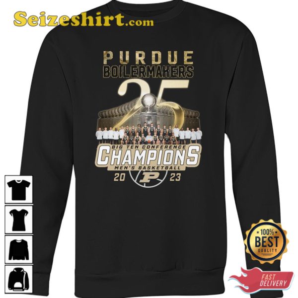 Purdue Boilermakers Big Ten Conference Champions Mens Basketball 2023 T-Shirt