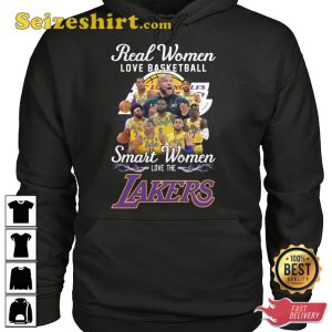 Real Women Love Basketball Smart Women Love The Lakers T-Shirt