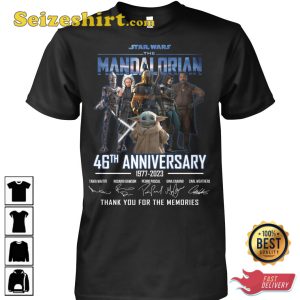 Limited Edition Star Wars The Mandalorian 46th Anniversary 1977 2023 T-Shirt