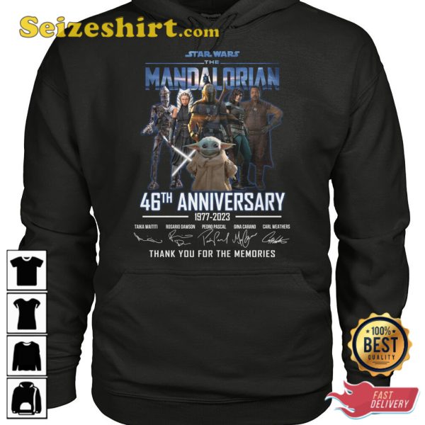 Limited Edition Star Wars The Mandalorian 46th Anniversary 1977 2023 T-Shirt