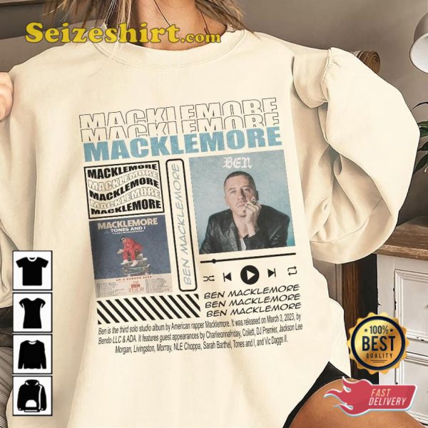 Macklemore 2023 Ben UK Europe Tour Musical Concert Unisex T shirt