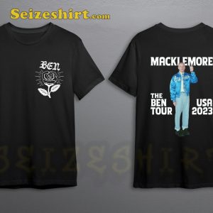 Macklemore BEN Tour 2023 Rapper Fan Gift 2 Side T shirt