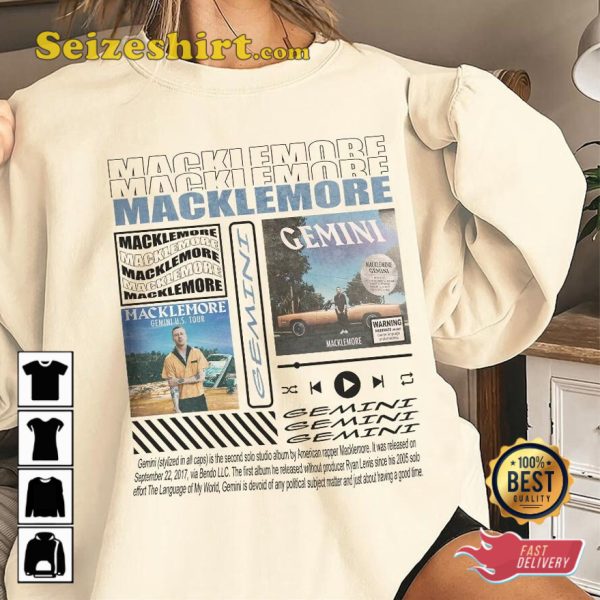 Macklemore Rapper Gemini Album Vintage 90s T shirt