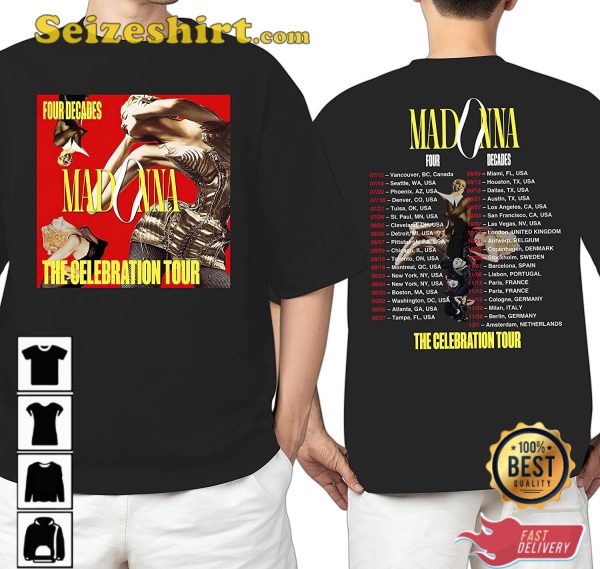 Madonna The Celebration Tour 2023 Graphic T-Shirt