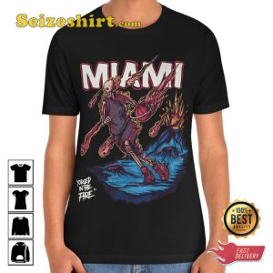 Miami Heat Skeleton Fire Basketball Unisex T-shirt