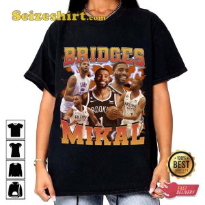 Mikal Bridges 3 Point Celebration Essential Vintage T-Shirt