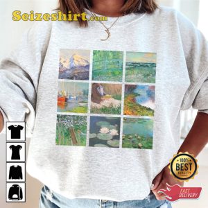 Monet Collage Natural Unisex T-shirt