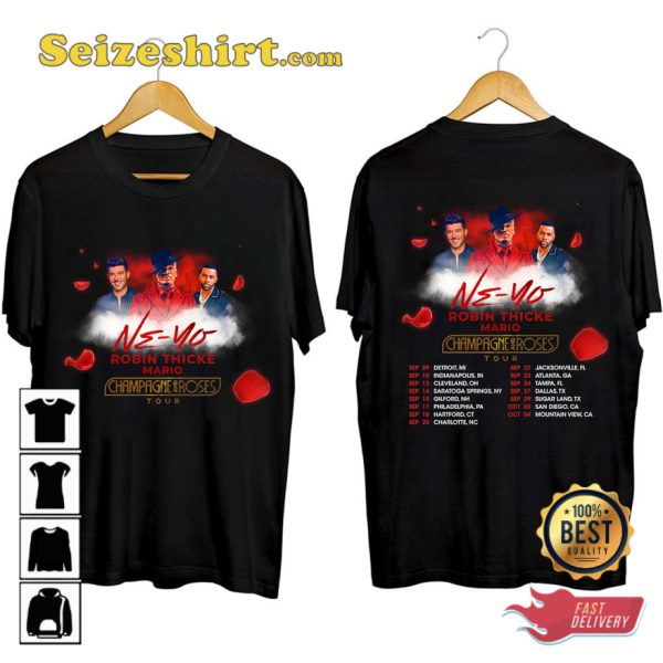 Ne-yo Champagne and Roses Tour With Robin Thicke And Mario T-shirt