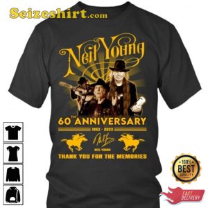 Neil Young 60th Anniversary 1963 2023 T-Shirt