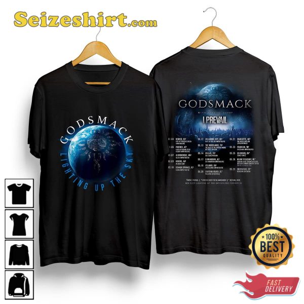 Retro Godsmack Band Lighting Up The Sky T-Shirt