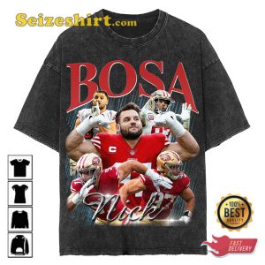 Nick Bosa Vintage Washed T-shirt Defensive End Homage Graphic