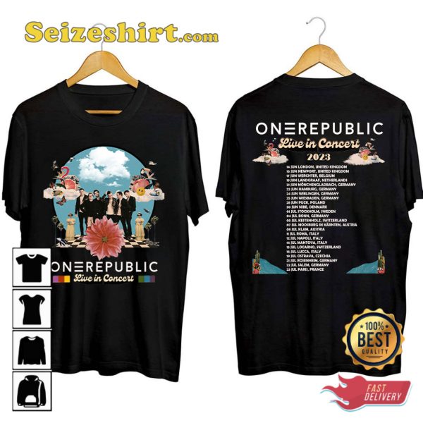 Onerepublic 2023 Europe Tour Live In Concert T-shirt