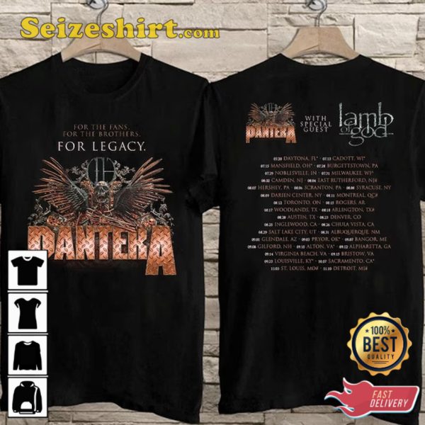 Pantera For The Fans For The brothers For legacy Tour 2023 T-Shirt