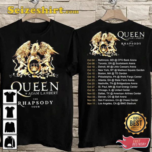 Queen Adam Lambert The Rhapsody Tour 2023 T-Shirt