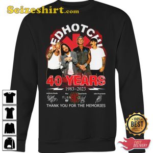 Red Hot Chili Peppers 40 Years Of 1983 2023 T-Shirt