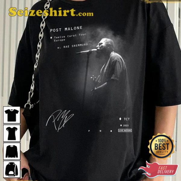 Retro Post Malone Twelve Carat Tour 2023 T-Shirt