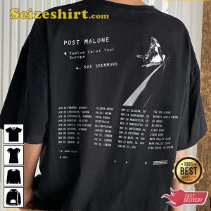 Retro Post Malone Twelve Carat Tour 2023 T-Shirt