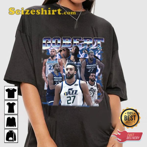 Vantage Rudy Gobert Utah Jazz Homage Comic Book Player Tri-Blend T-Shirt