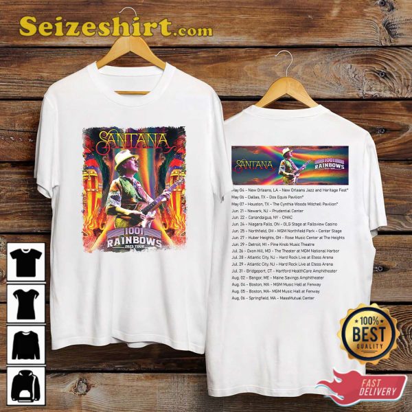 Santana 1001 Rainbows North American Tour T-Shirt