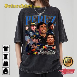 Sergio Pérez Vintage Washed Formula Racing F1 Homage T-shirt