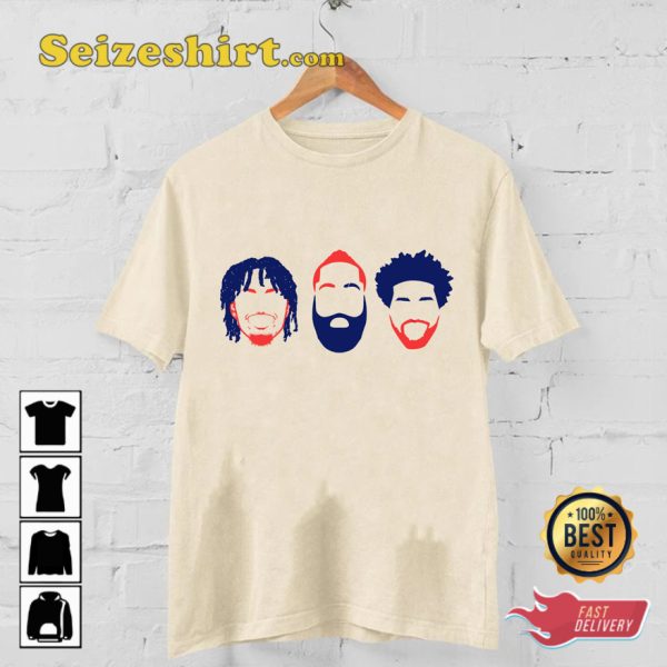 Sixers Joel Embiid James Harden Tyrese T-shirt