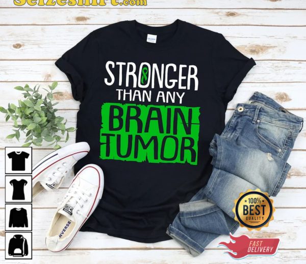 Stronger Than Any Brain Tumor Cotton Unisex T-Shirt