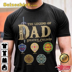 The Legend Of Dad Breath Of The Children DAVID EMILY KENT Gift For Dad T-Shirt