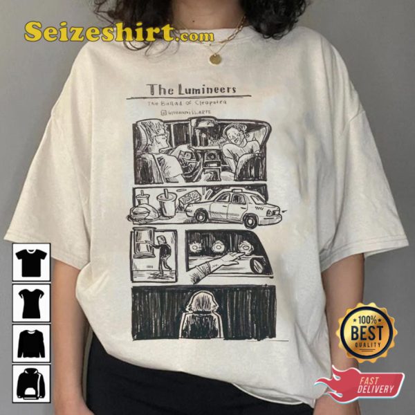 The Lumineers The Ballad Of Cleopatra Comic T-shirt