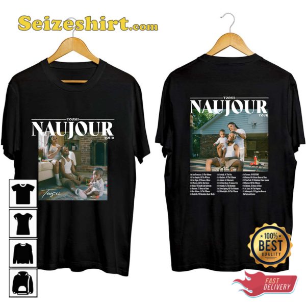 Toosii Naujour Tour 2023 Summer Concert T-Shirt