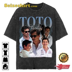 Toto Wolff Vintage Washed Formula Racing F1 Homage Tee Shirt