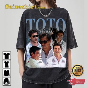 Toto Wolff Vintage Washed Formula Racing F1 Homage Tee Shirt