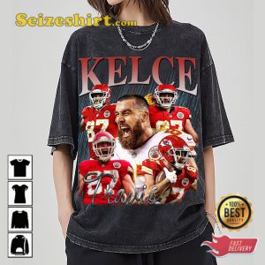 Travis Kelce Vintage Washed Shirt Tight End Homage Graphic