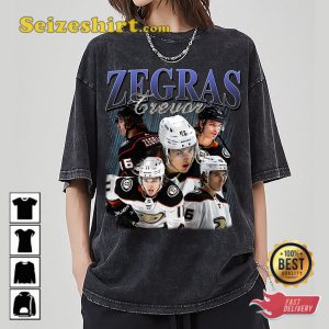Trevor Zegras Vintage Washed Shirt Hockey Homage Graphic