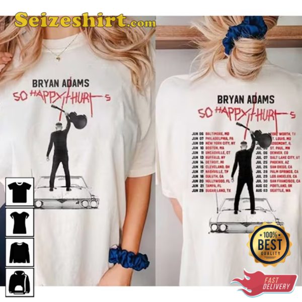 Vintage Bryan Adams Shir Tour 2023 Gift Fan T-Shirt