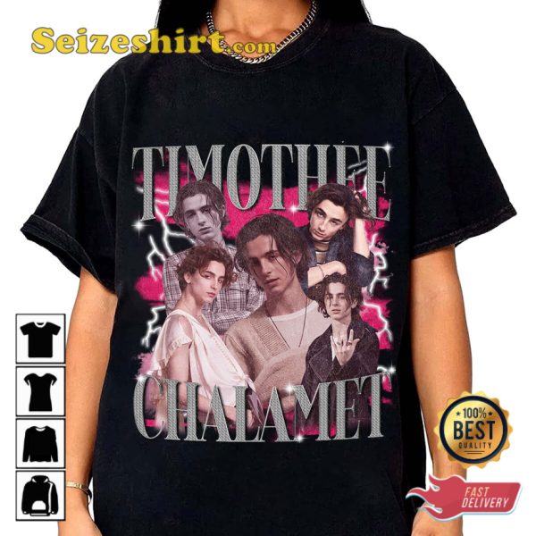 Timothée Chalamet SAG Call Me By Your Name Movie Retro T-Shirt