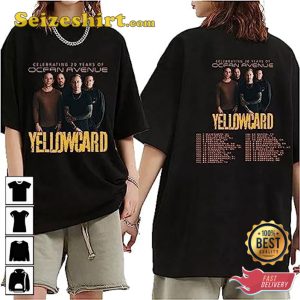 Yellowcard 2023 Celebrating 20 Years of Ocean Avenue World Tour Gift Fan T-Shirt
