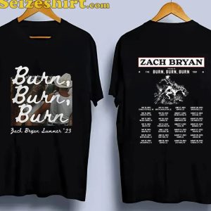 Zach Bryan Burn Burn Burn Tour 2023 Gift Fan T-Shirt