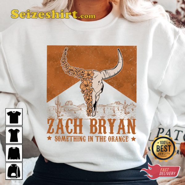 Zach Bryan Tour Something In The Orange Bullhead T-Shirt