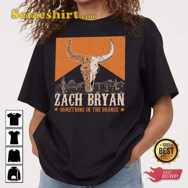 Zach Bryan Tour Something In The Orange Bullhead T-Shirt