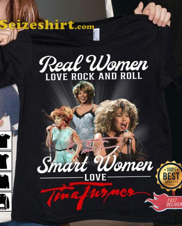 Read Women Love Rock And Roll Smart Women Love Tina Turner T-Shirt