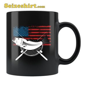 4th Of July America Patriotic Fishing Coffee Mug