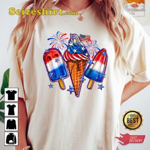 4th Of July Popsicle Stick Independence Day T-shirt